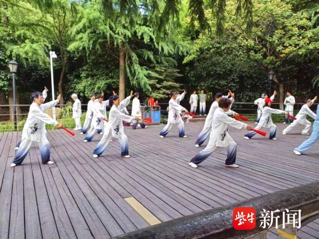 民间健身团队风采展示丨靖江市人民公园太极拳指导站：以拳会友 